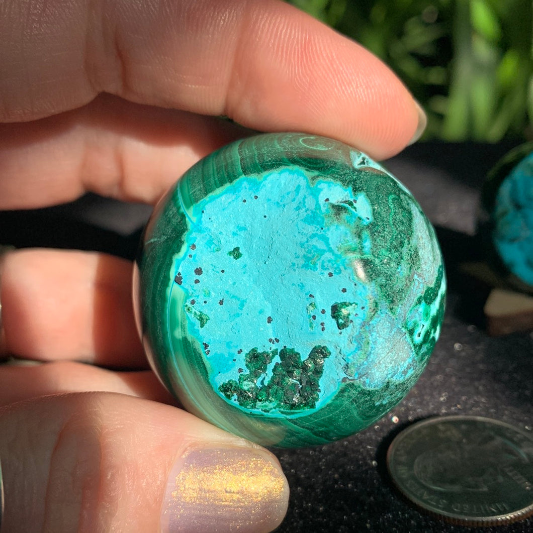 Malachite/Chrysocolla Spheres (3 sizes)