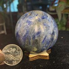 Load image into Gallery viewer, 2.18&quot; Polished Indigo Blue Kyanite Sphere 298 grams
