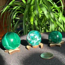 Load image into Gallery viewer, Malachite/Chrysocolla Spheres (3 sizes)
