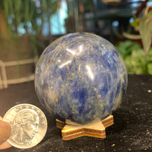 Load image into Gallery viewer, 2.18&quot; Polished Indigo Blue Kyanite Sphere 298 grams

