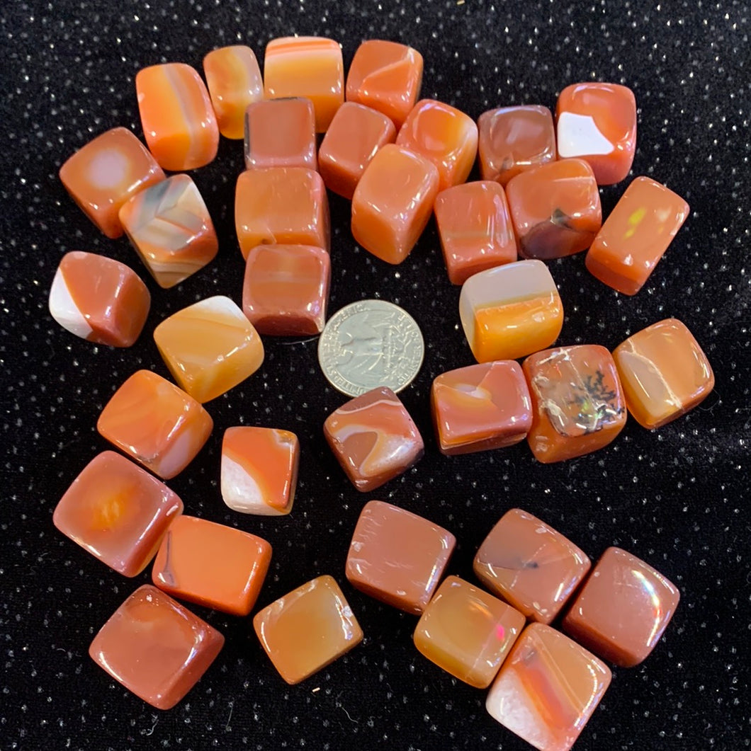 412 grams Carnelian/Red Agate cubes
