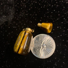 Load image into Gallery viewer, Tiny Tiger Eye Bottle Pendant
