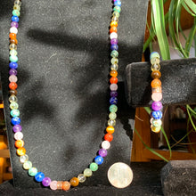 Load image into Gallery viewer, 15” Rainbow Chakra Necklace w/Bracelet
