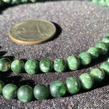Load image into Gallery viewer, Green Charoite/Seraphinite 5.7mm Bead Necklace
