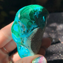 Load image into Gallery viewer, 156 g Malachite with Blue Cornetite and Chrysocolla Chunk
