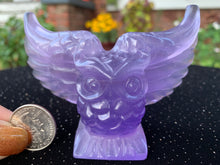 Load image into Gallery viewer, Purple Fluorite Owl Carving
