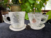 Load image into Gallery viewer, Clear Quartz Teacups w/saucer and spoon
