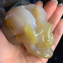 Load image into Gallery viewer, Gold Druzy Agate Skull
