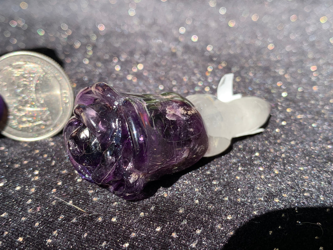 Small Amethyst Rose Wand