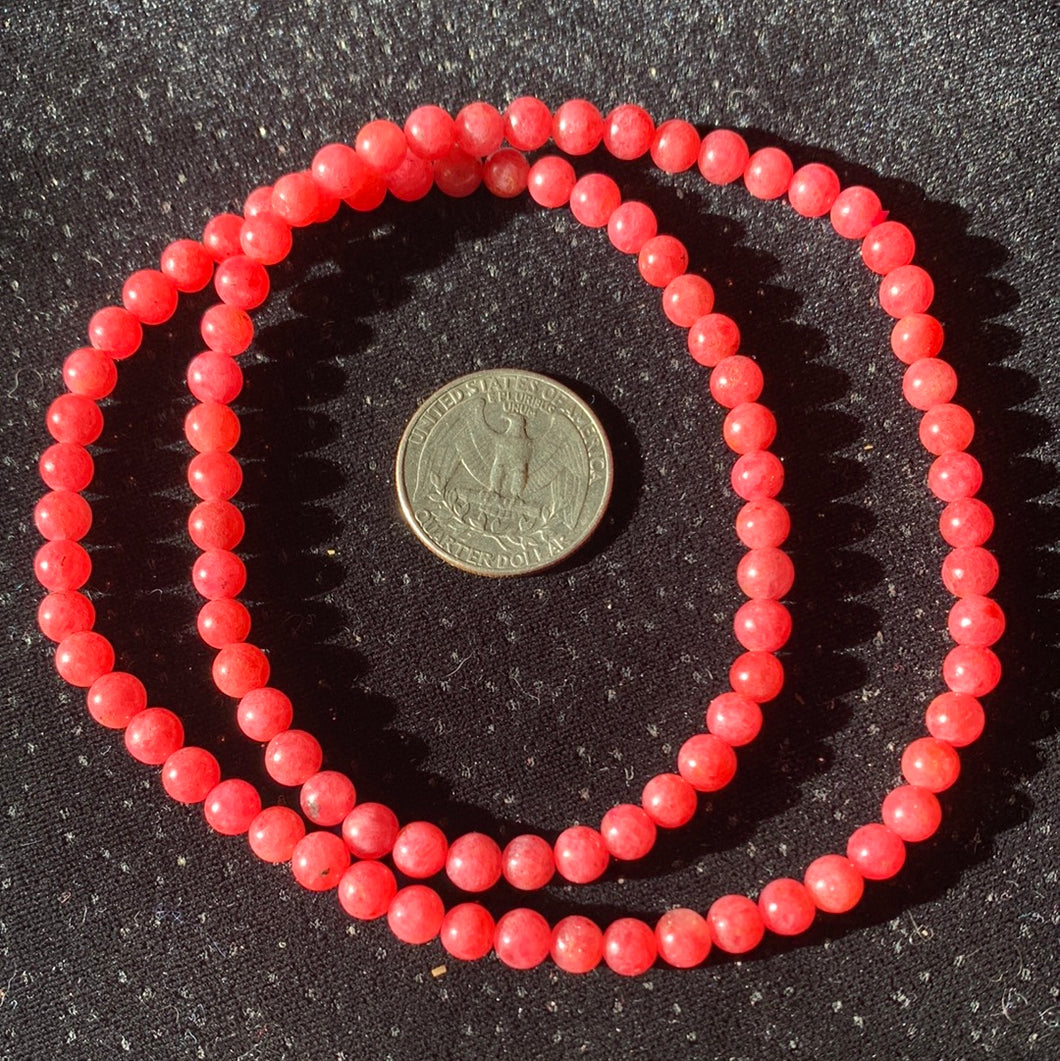 AA Rhodonite 5.7mm Bead Necklace