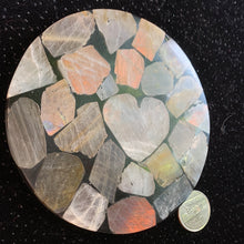 Load image into Gallery viewer, Labradorite Plate made with Resin
