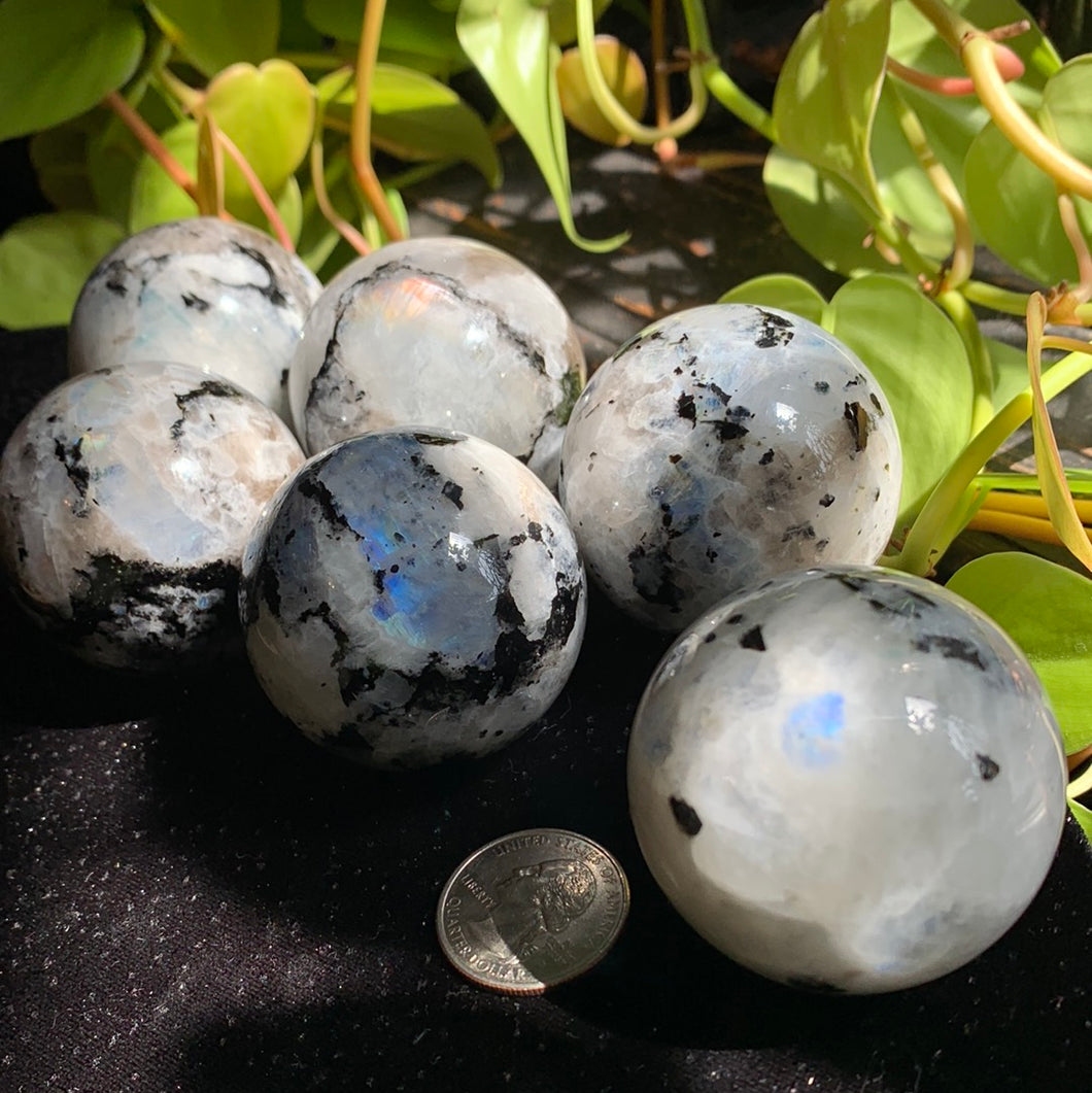 Rainbow Moonstone Sphere 136-144 grams