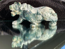Load image into Gallery viewer, Moss Agate Carved Tiger
