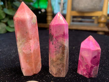 Load image into Gallery viewer, Thulite/Polished Pink Colbalto Calcite Points
